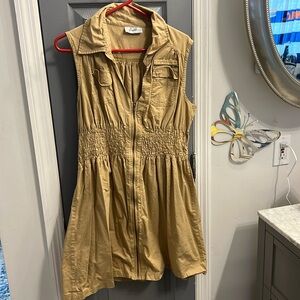 Size large khaki sleeveless dress